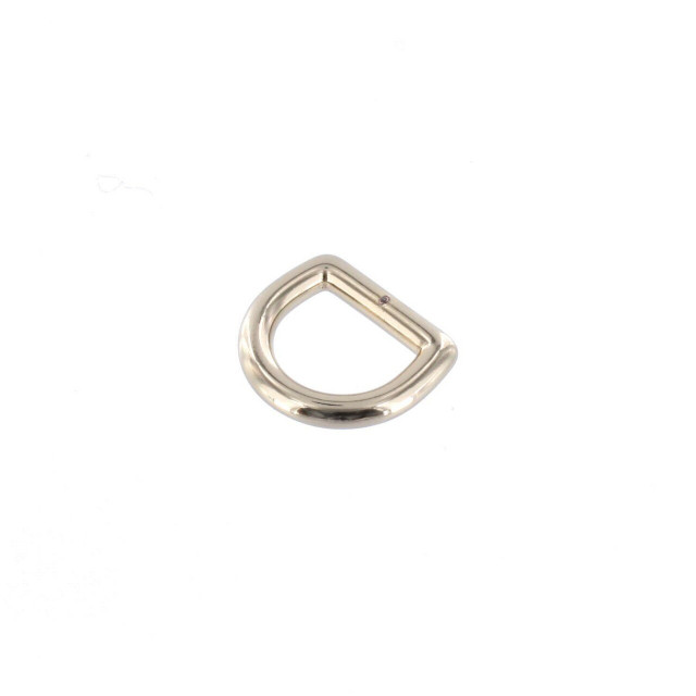 G11971  12.7 X 13mm, Light Gold Plate, D-Ring, Solid Zinc