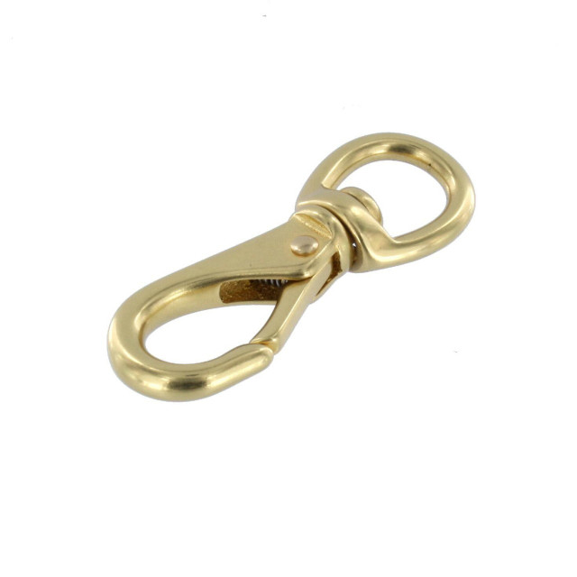 241 7/16" Natural Brass, Swivel Lever Snap, Solid Brass-LL