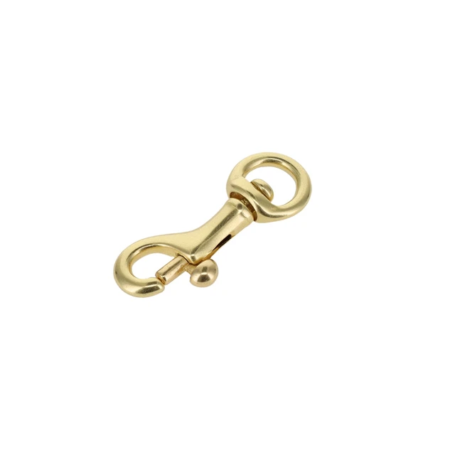 45 1/4" Natural Brass, Swivel Bolt Snap, Solid Brass-LL