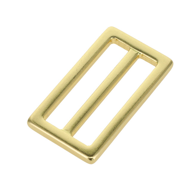 B7102 1 3/4" Natural Brass, Square Double Loop, Solid Brass-LL