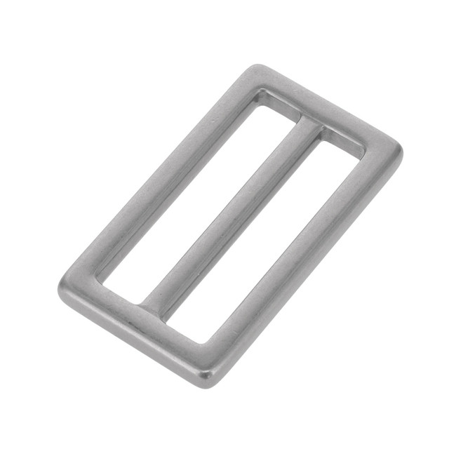 B7102 1 3/4" Nickel Matte, Square Double Loop, Solid Brass-LL
