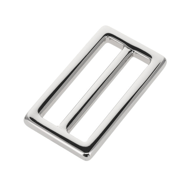 B7102 1 3/4" Nickel Plate, Square Double Loop, Solid Brass-LL