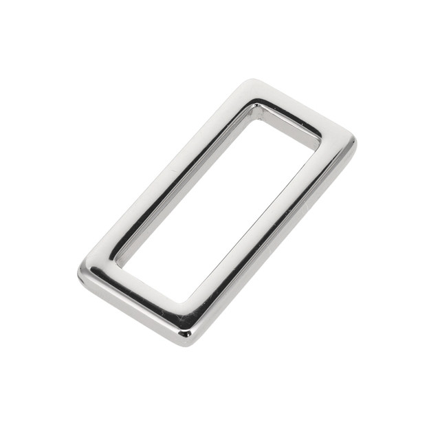 B7103 1 3/4" Nickel Plate, Square Single Loop, Solid Brass-LL