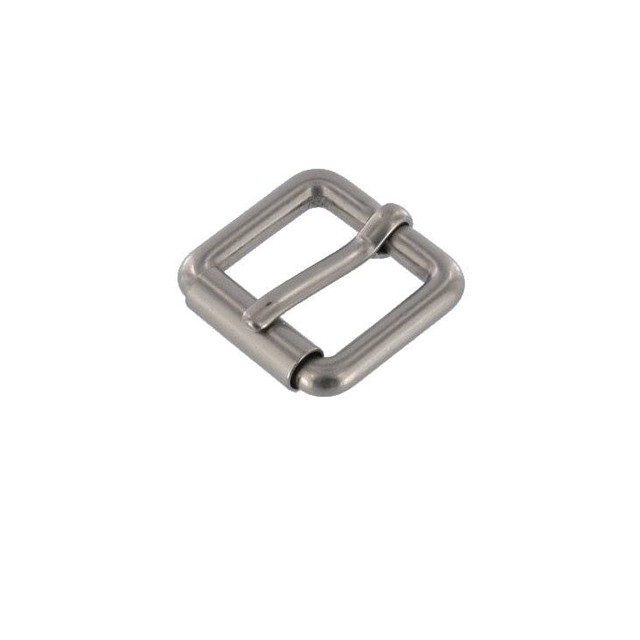 B7100  5/8" Nickel Matte, Roller Buckle, Solid Brass-LL