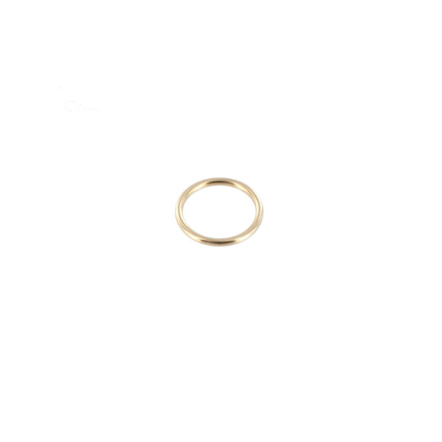 G0709 12mm Brass plated, O Ring, Solid Zinc