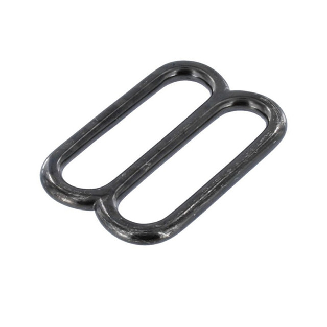 20114 1 1/2" Gun Metal Tumbled, Double Loop, Solid Brass