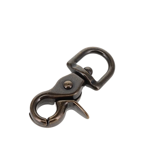 3008A 7/16" Antique Brass, Mini Swivel Trigger Snap, Solid Brass-LL
