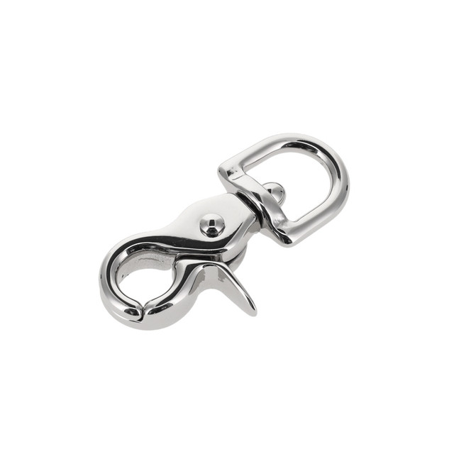 3008A 7/16" Nickel Plate, Mini Swivel Trigger Snap, Solid Brass-LL