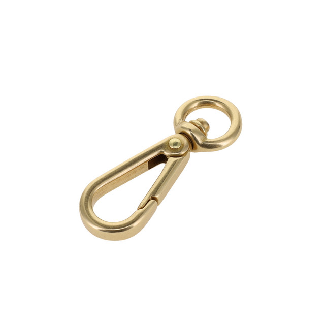 4000N 3/8" Natural Brass, Swivel Lever Snap, Solid Brass