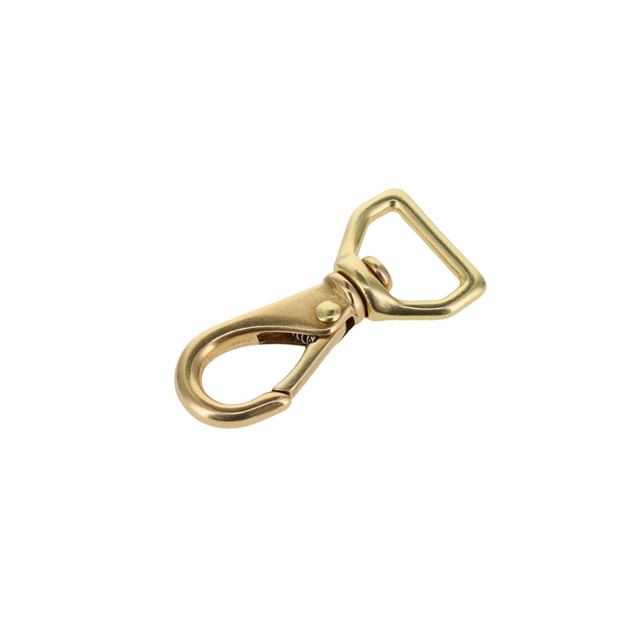 220 Natural Brass, Mini Swivel Lever Snap, Solid Brass-LL, Multiple Sizes