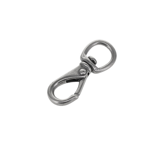 221 3/8" Nickel Matte, Mini Swivel Lever Snap, Solid Brass-LL