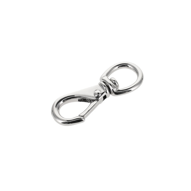 221 3/8" Nickel Plate, Mini Swivel Lever Snap, Solid Brass-LL