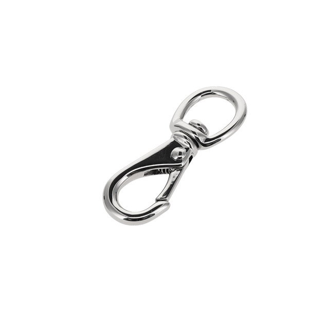 221 3/8" Nickel Plate, Mini Swivel Lever Snap, Solid Brass-LL