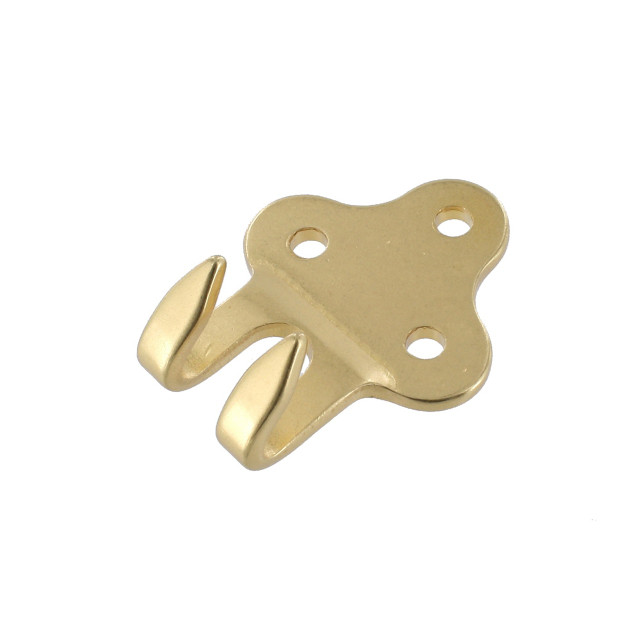 B8149 1 1/4" Natural Brass, Belt/Strap Hook, Brass-LL