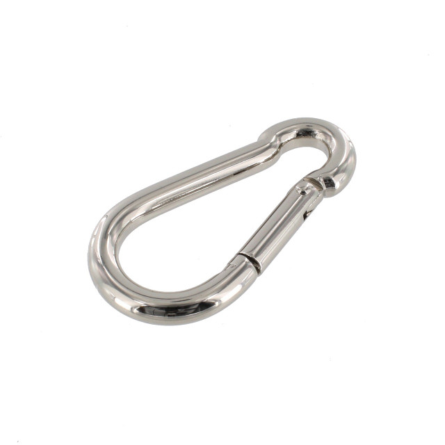 B8209 Nickel Plate, Carabiner, Solid Brass-LL