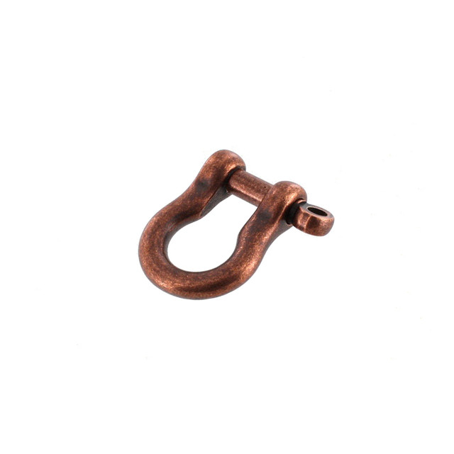 B7485 1/4" Antique Copper, Shackle w/ Screw Pin, Solid Brass-LL
