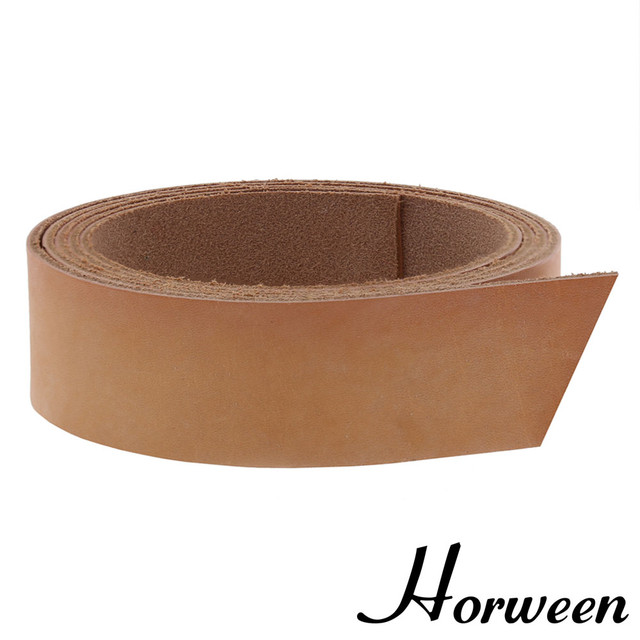 Horween Essex Leather Strap, Natural, 55" to 60" Long, Multiple Weights