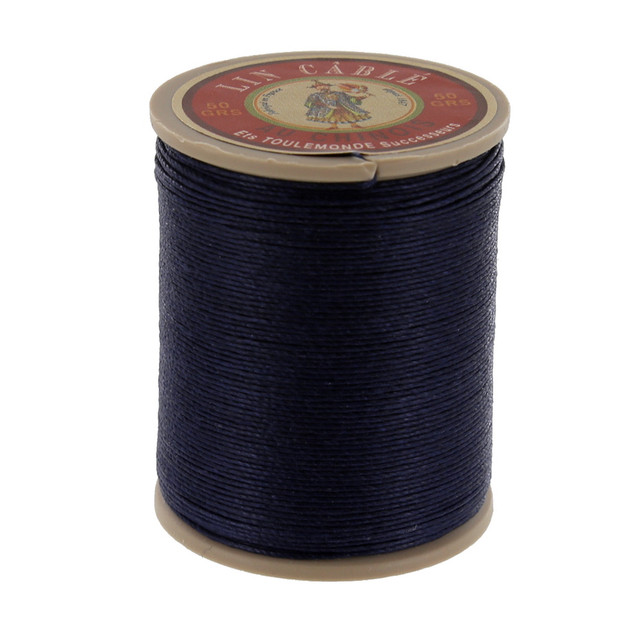 Fil Au Chinois Lin Cable, Waxed Linen Thread, Navy (246)
