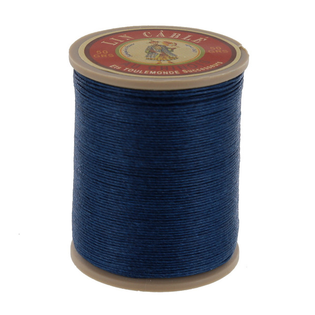 Fil Au Chinois Lin Cable, Waxed Linen Thread, Blue (266)