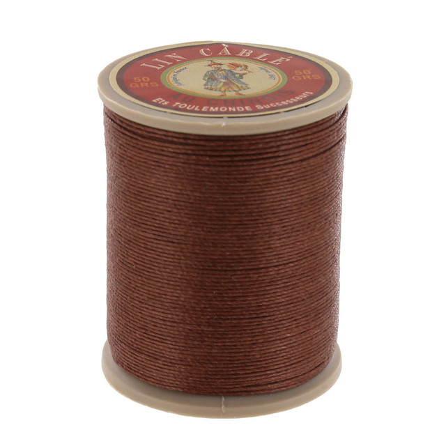 Fil Au Chinois Lin Cable, Waxed Linen Thread, Brown (276)