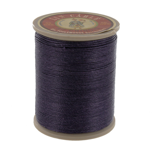 Fil Au Chinois Lin Cable, Waxed Linen Thread, Aubergine (346)