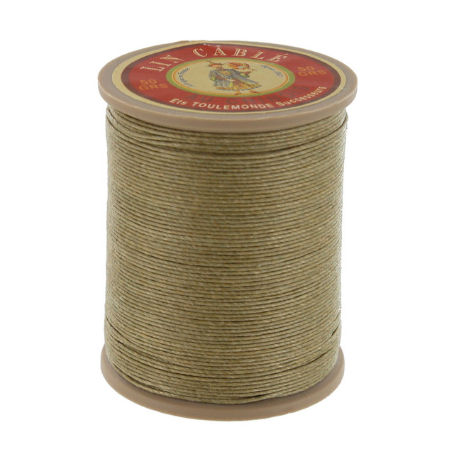 Fil Au Chinois Lin Cable, Waxed Linen Thread, Grey (359)
