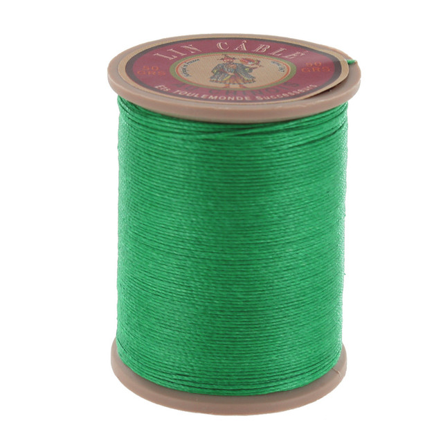 Fil Au Chinois Lin Cable, Waxed Linen Thread, Grass (436)