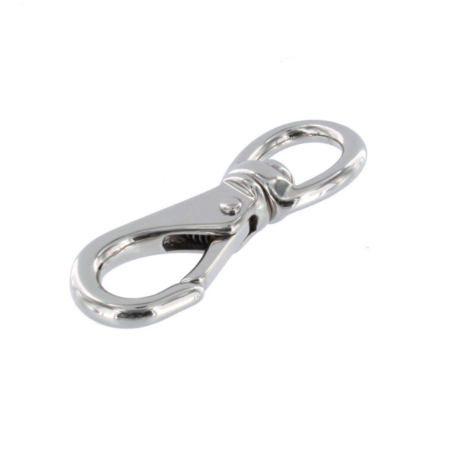 241 7/16" Nickel Plate, Swivel Lever Snap, Solid Brass-LL