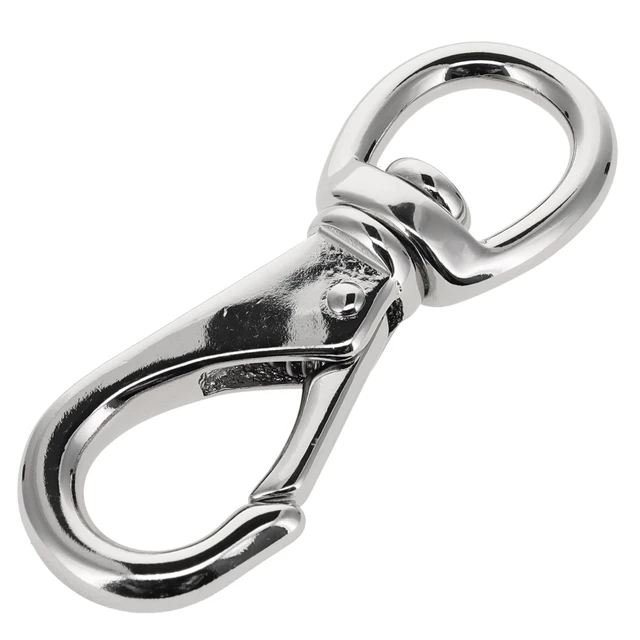 251 5/8" Nickel Plate, Swivel Lever Snap, Solid Brass-LL