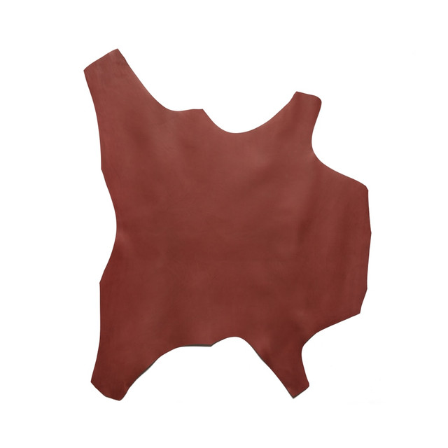 Korba Buffalo Calf, Burnishable Veg Tanned Hide, Bordeaux