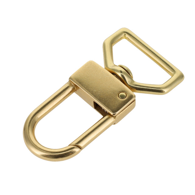 530 1" Natural Brass, Swivel Lever Snap, Solid Brass-LL
