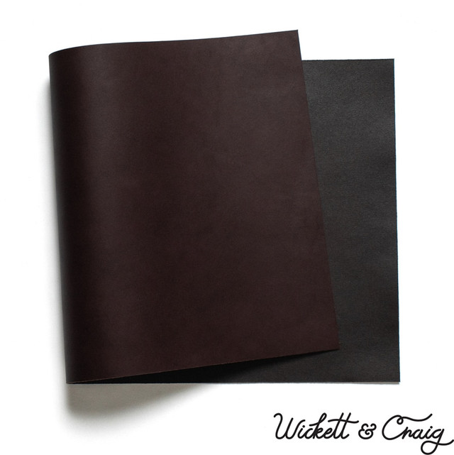 Wickett & Craig English Bridle Leather Panels, Dark Brown