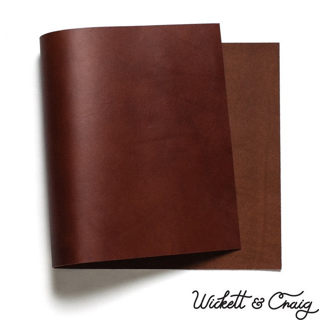 Wickett & Craig English Bridle Leather Panels, Medium Brown