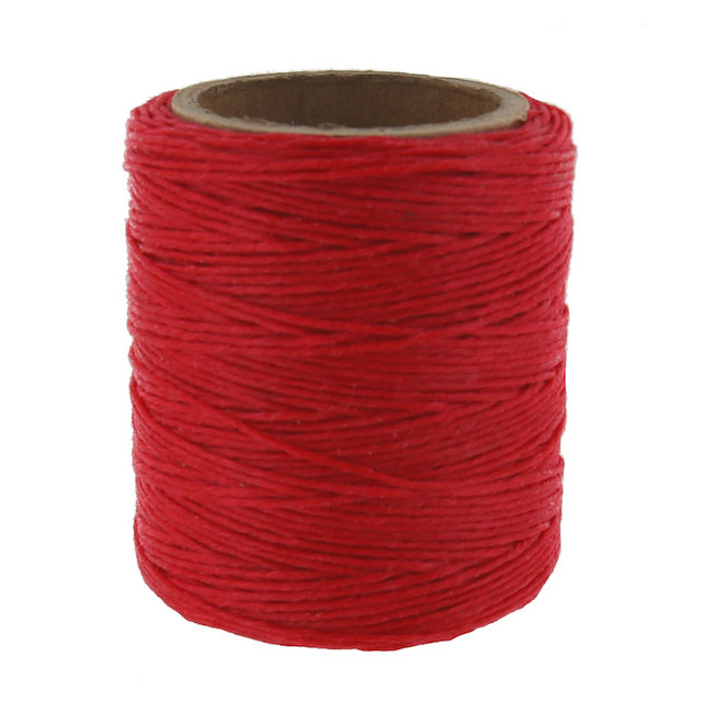 Maine Thread, Twisted Waxed Cord, 70 yard spool, Flame Red