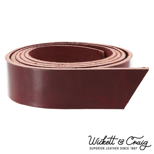 Wickett & Craig 'Traditional Harness' Leather Strap, Burgundy, 55" to 60" Long, 9-11oz