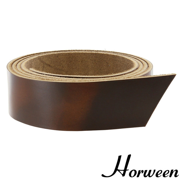 Horween Cavalier Leather Strap, Carolina Brown, 55" to 60" Long, Multiple Weights