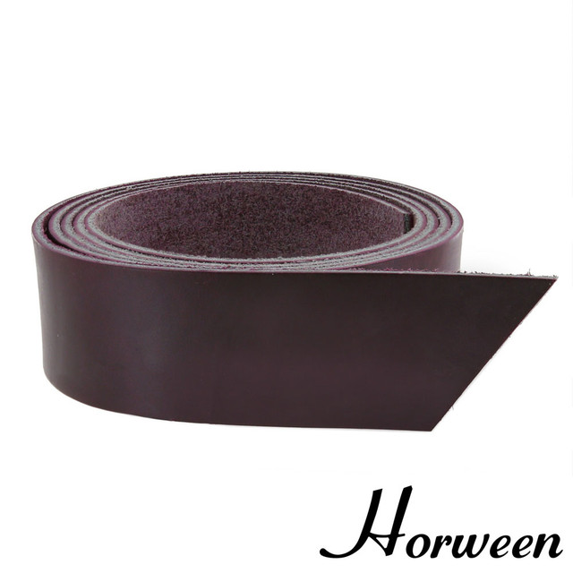 Horween Cavalier Leather Strap, Plum, 55" to 60" Long, Multiple Weights