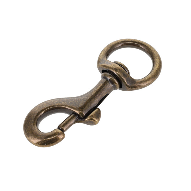 3511 3/4" Antique Brass, Swivel Bolt Snap, Solid Brass-LL