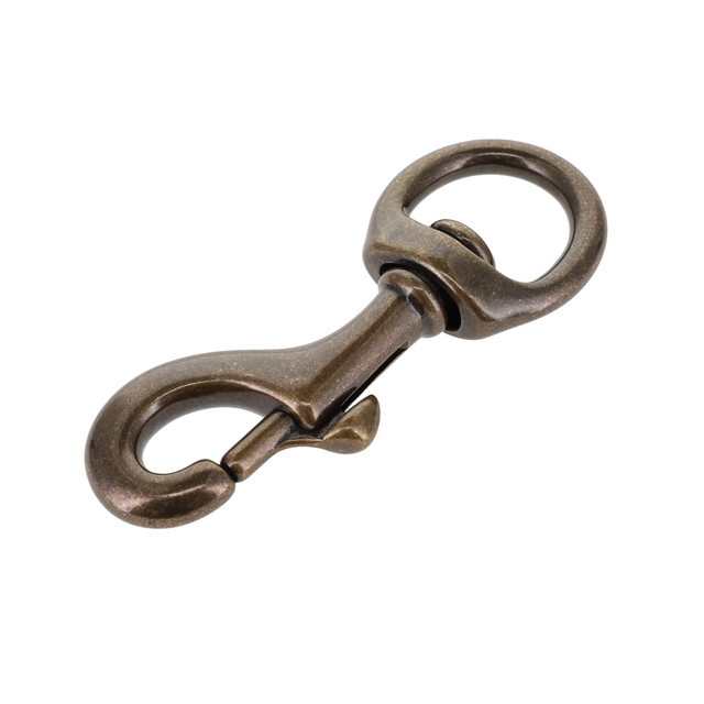 3611 3/4" Antique Brass, Swivel Bolt Snap, Solid Brass-LL