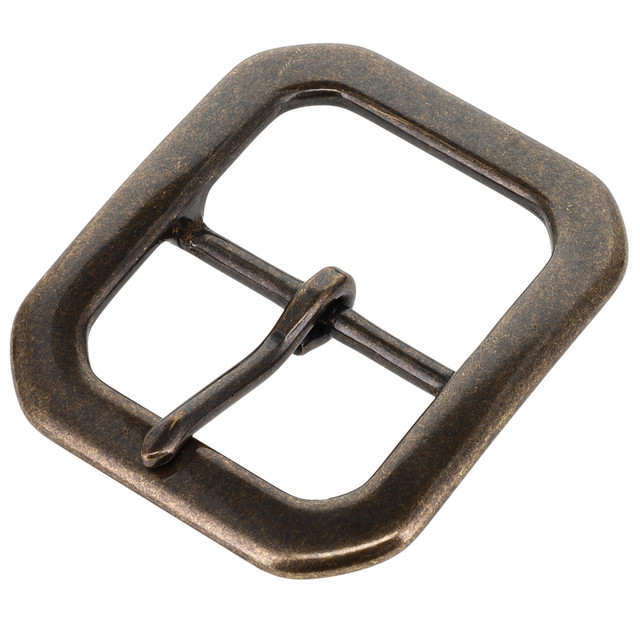 B9312 1 1/2" Antique Brass, Center Bar Buckle, Solid Brass-LL