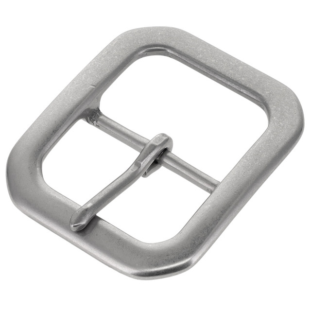 B9312 1 1/2" Nickel Matte, Center Bar Buckle, Solid Brass-LL