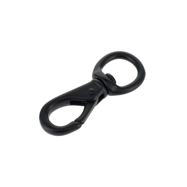 231 1/2" PVD Black Matte, Swivel Lever Snap, Solid Brass