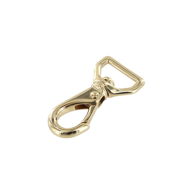 220 1/2" Gold Plate, Mini Swivel Lever Snap, Solid Brass-LL