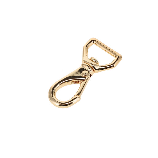 220 1/2" Gold Plate, Mini Swivel Lever Snap, Solid Brass-LL