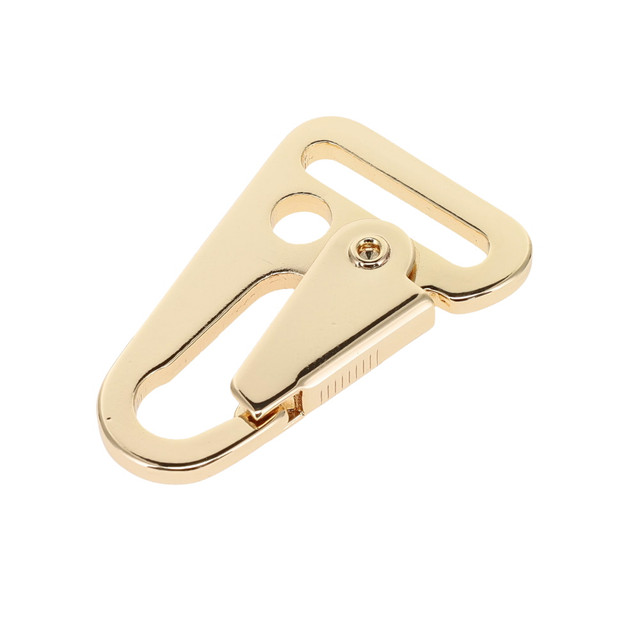 B7443 1" Gold Plate, HK Clip Sling Lever Snap, Solid Iron