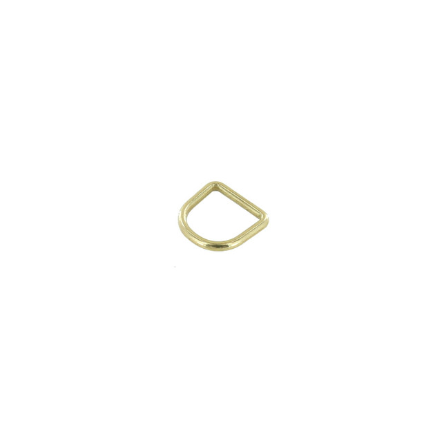 B9118 10mm Brass Plate, D-ring, Solid Zinc