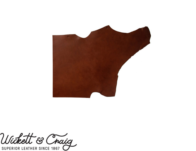 Wickett & Craig English Bridle Leather, Shoulder, Medium Brown