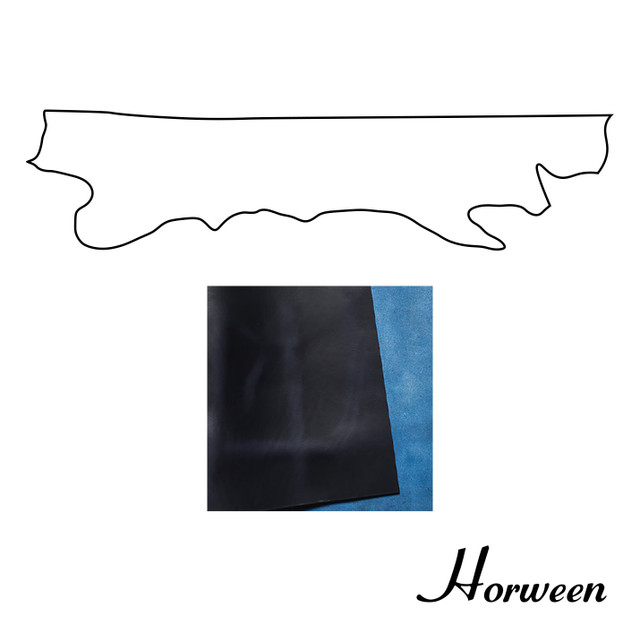 Horween Cavalier Leather Belly, Ink, Multiple Weights