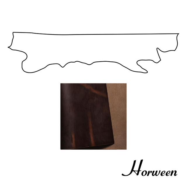 Horween Chromexcel Leather Belly, Brown, Multiple Weights