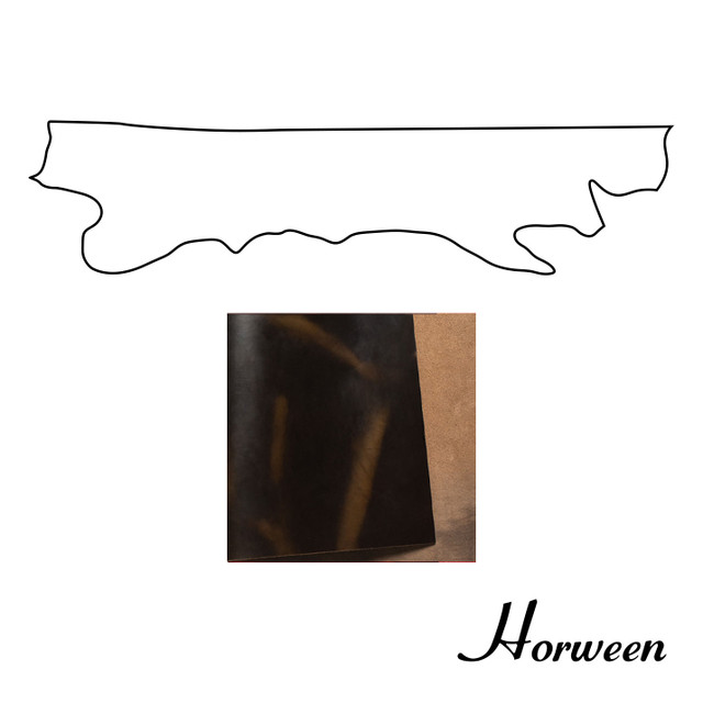 Horween Chromexcel Leather Belly, Dark Olive, Multiple Weights